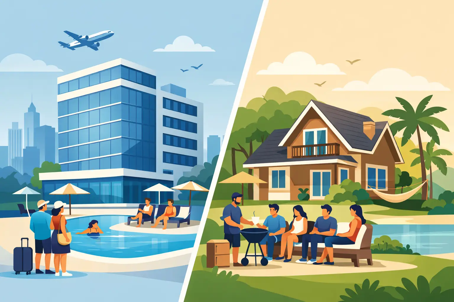 Hotel Versus Vacation House for Group Trips