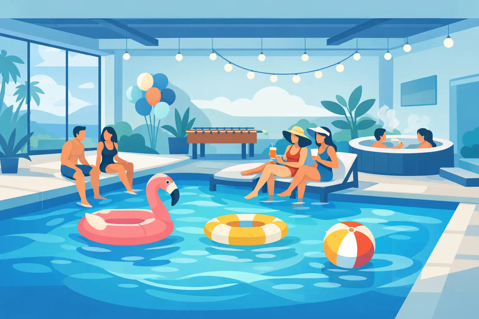 Indoor Pools for Group Stays and Parties