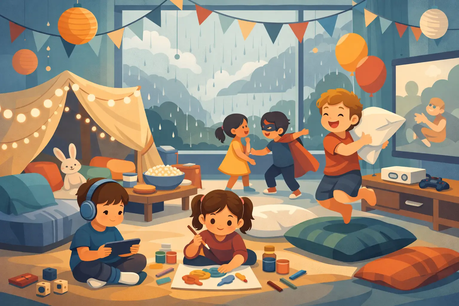 Planning a Rainy Day Party That Kids Love