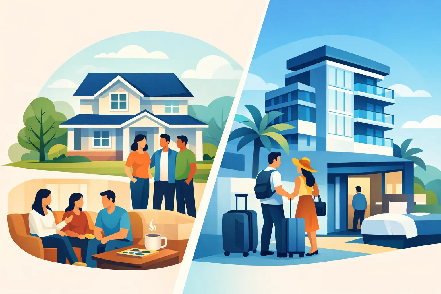 Shared House or Separate Hotel Rooms for Groups?
