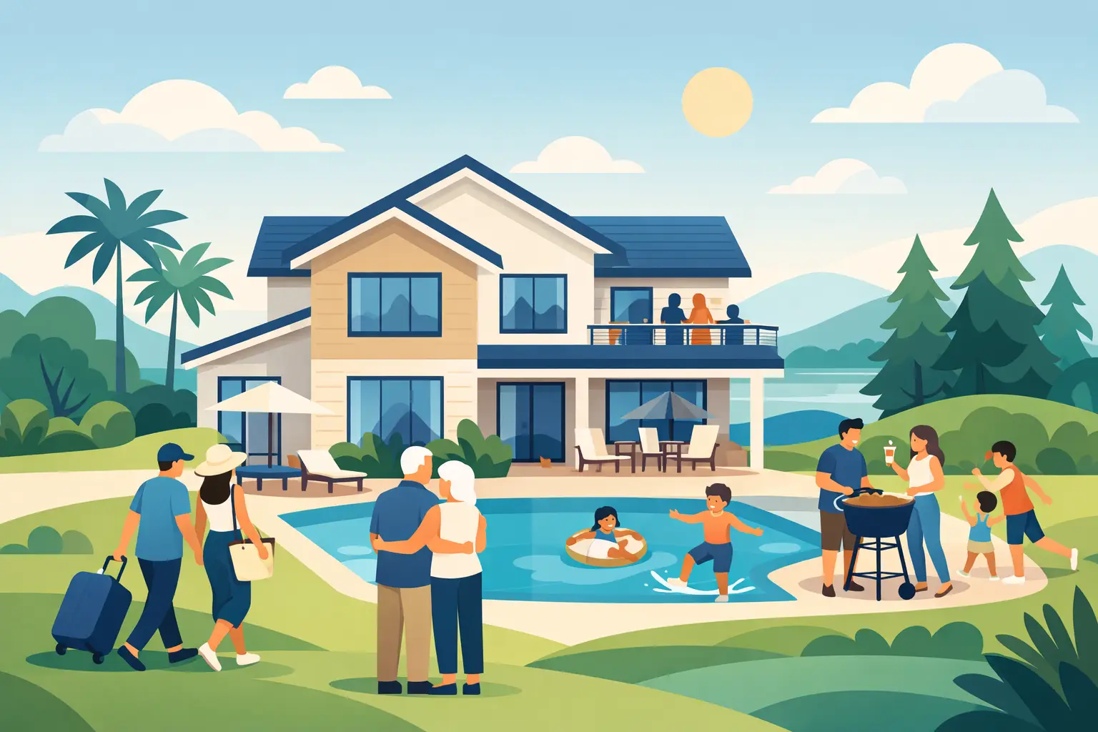 Weekly House Rental for Extended Family Stays