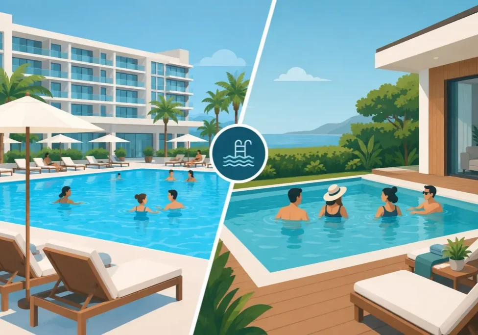 Hotel Pool Versus Private Pool for Groups