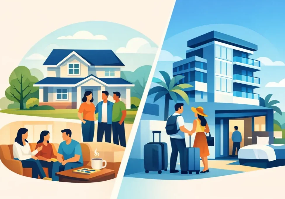 Shared House or Separate Hotel Rooms for Groups?